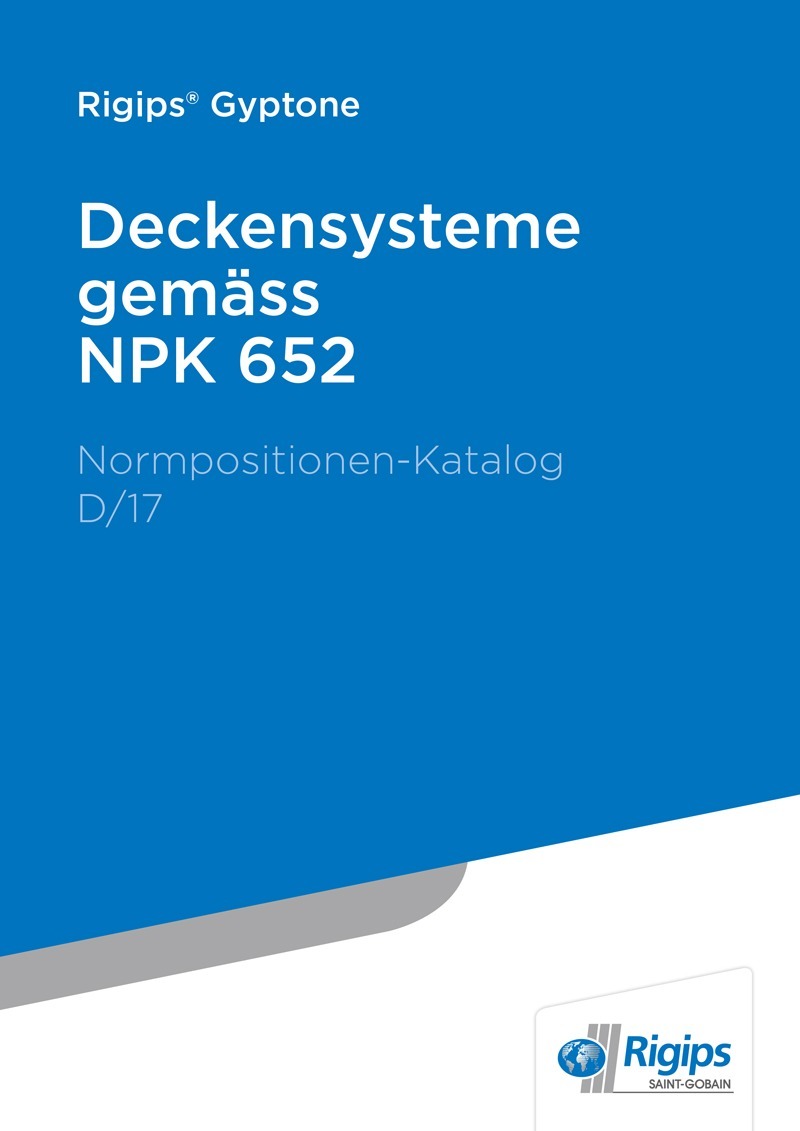 Normpositionen-Katalog Deckensysteme NPK 652